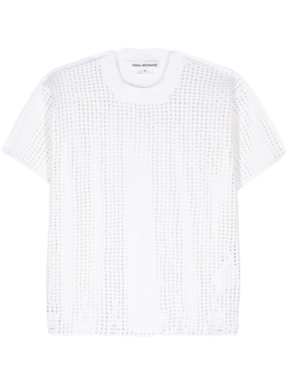 - Opne-knit Crewneck T-shirt