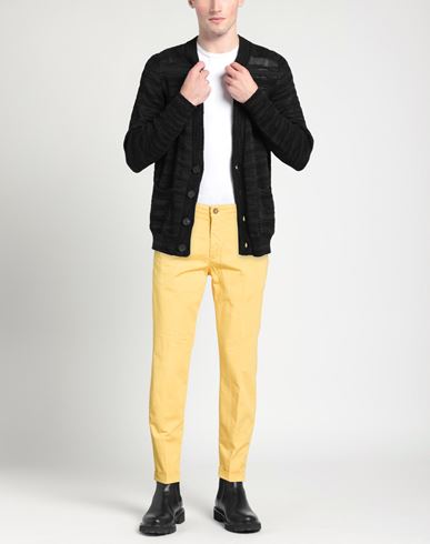 Man Pants Marigold Size 28 Cotton, Elastane
