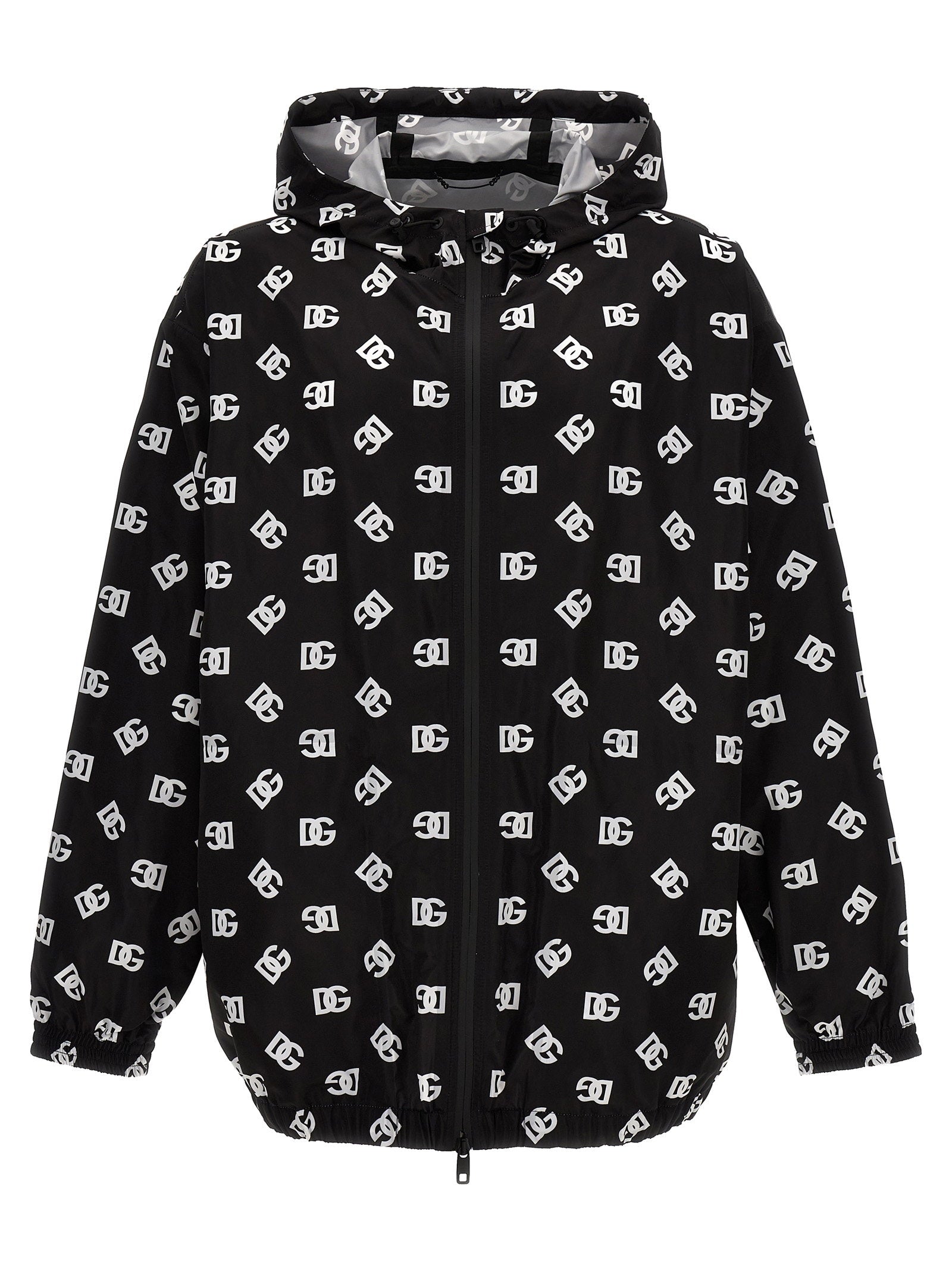 Logo Print Hooded Jacket
