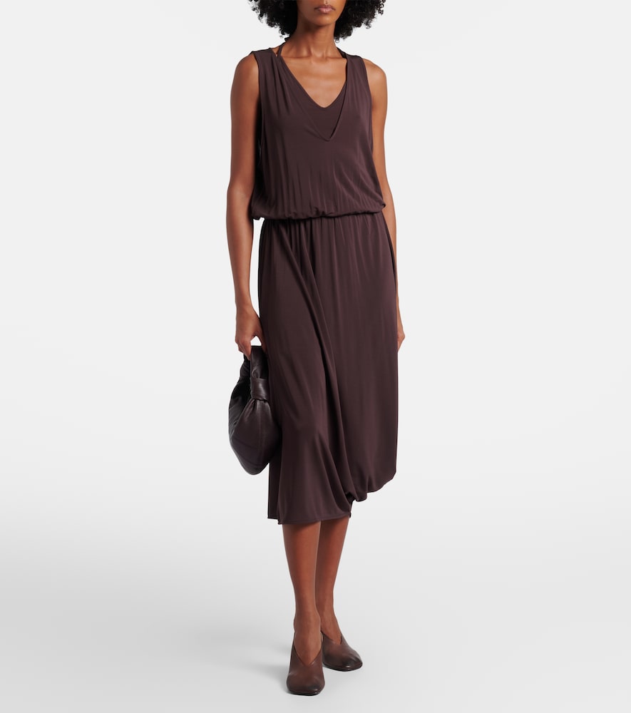 Draped midi dress