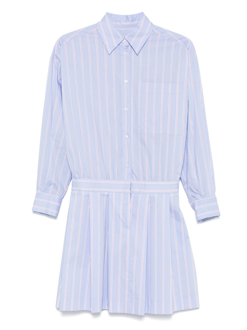 Manuel Ritz striped mini shirt dress - Blue