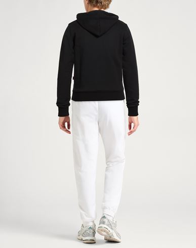 Man Sweatshirt Black Size S Cotton, Elastane
