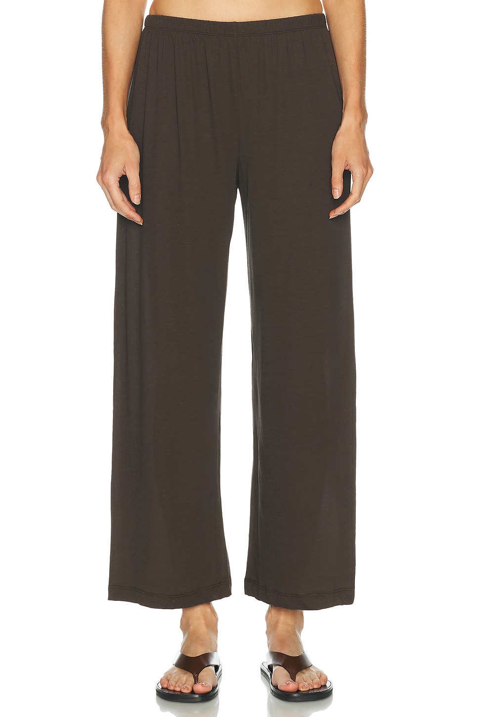 LESET Milo Crop Pant in Brown