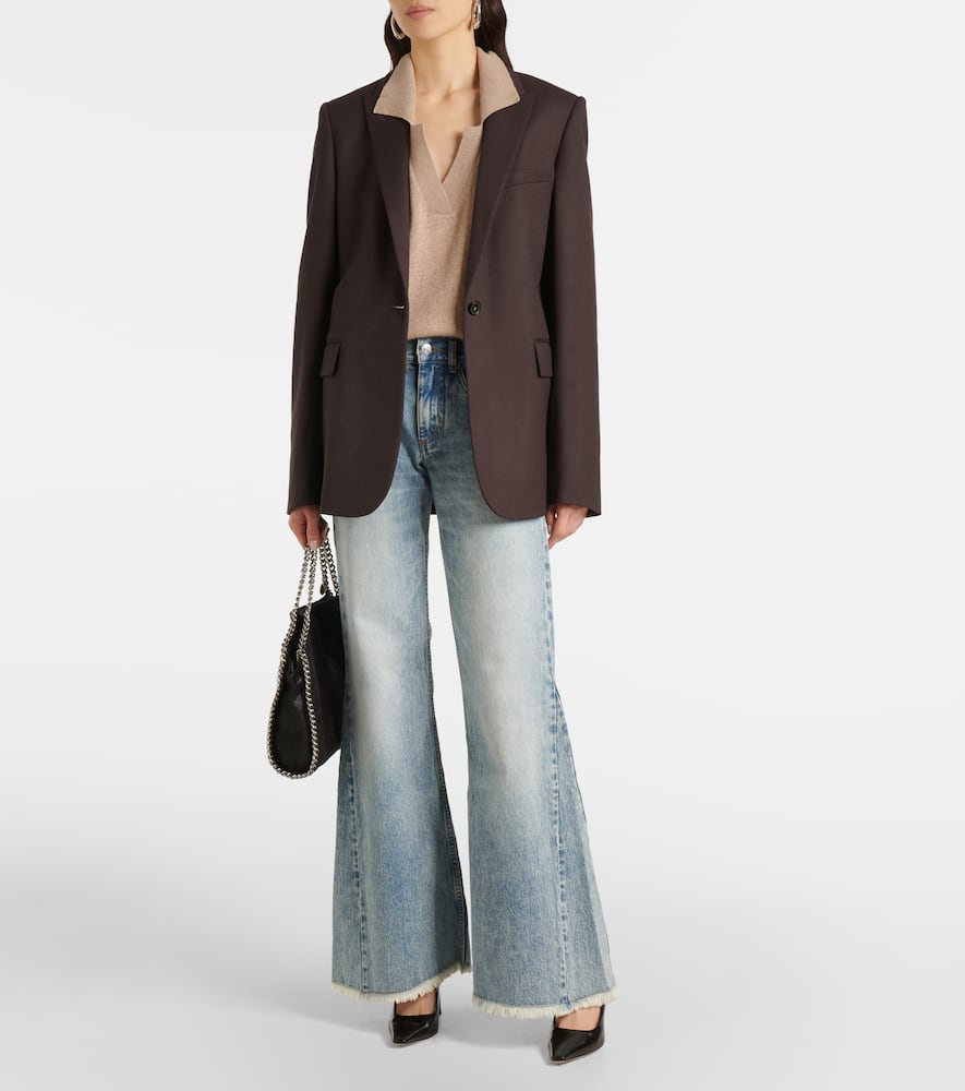Low-rise wide-leg jeans