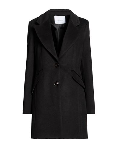 Woman Coat Black Size L Polyester, Viscose