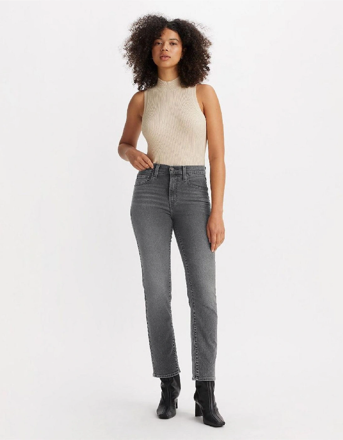 Levi's Women's High Rise Straight Leg Jeans - Grey
