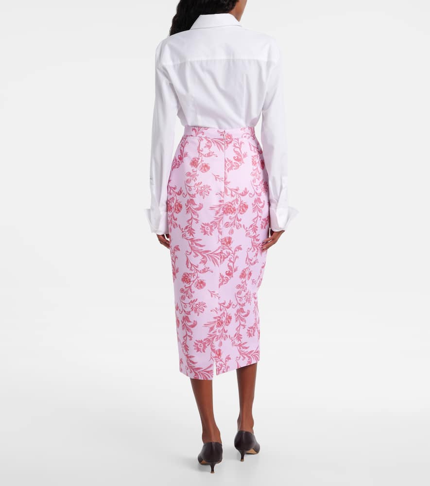 Lorelei floral taffeta faille pencil skirt