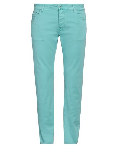 Jacob Cohёn Man Pants Turquoise Size 38 Cotton, Lyocell, Elastane