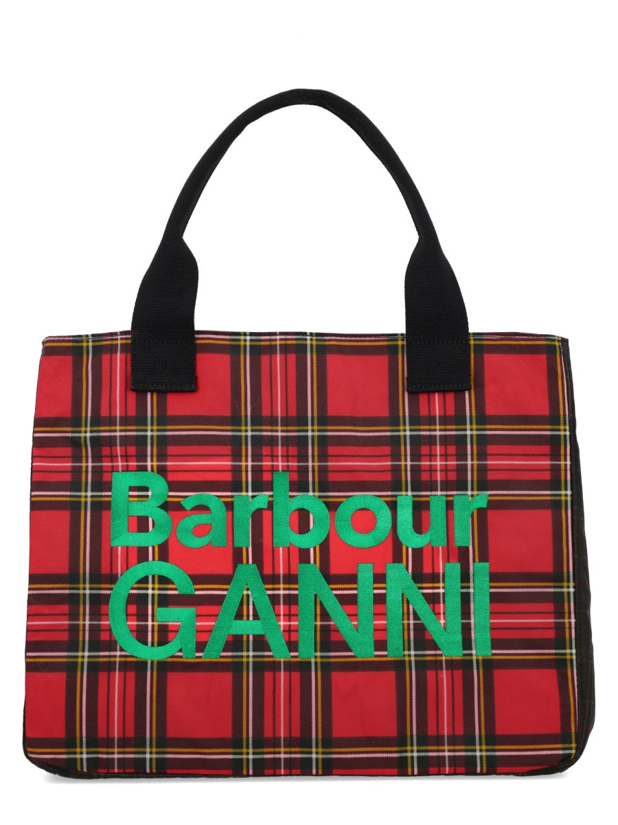 Barbour X Ganni Barbour X Ganni Waxed Cotton Tote Bag