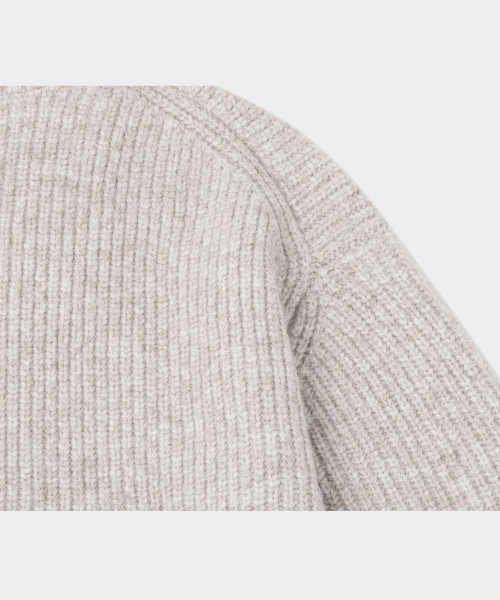 Heavy Rush Wool Round Knit beige