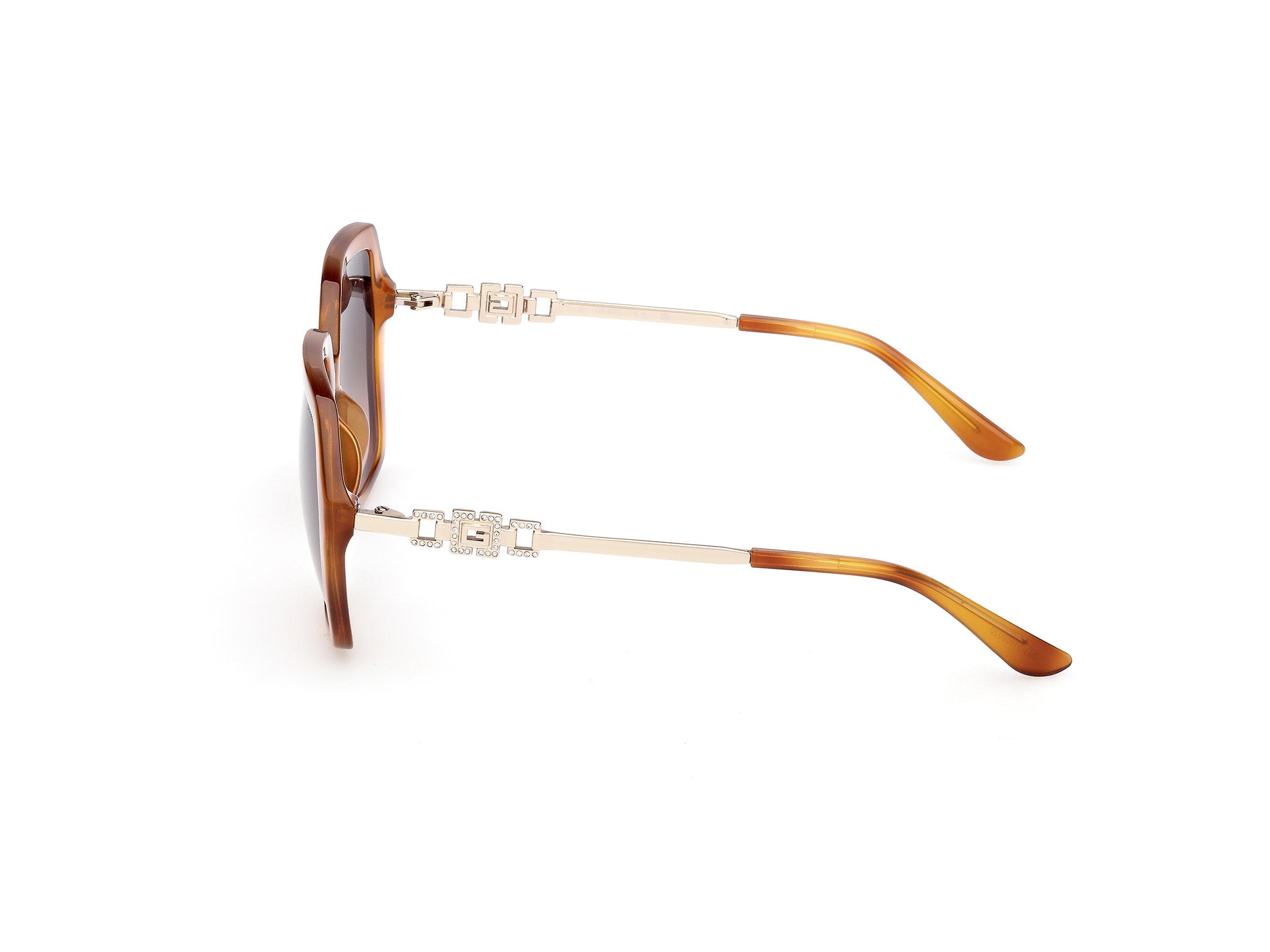 Guess Mujer Guess GU00267 53F Gafas de sol Inyectado la Habana Marrón Geométrico Norma