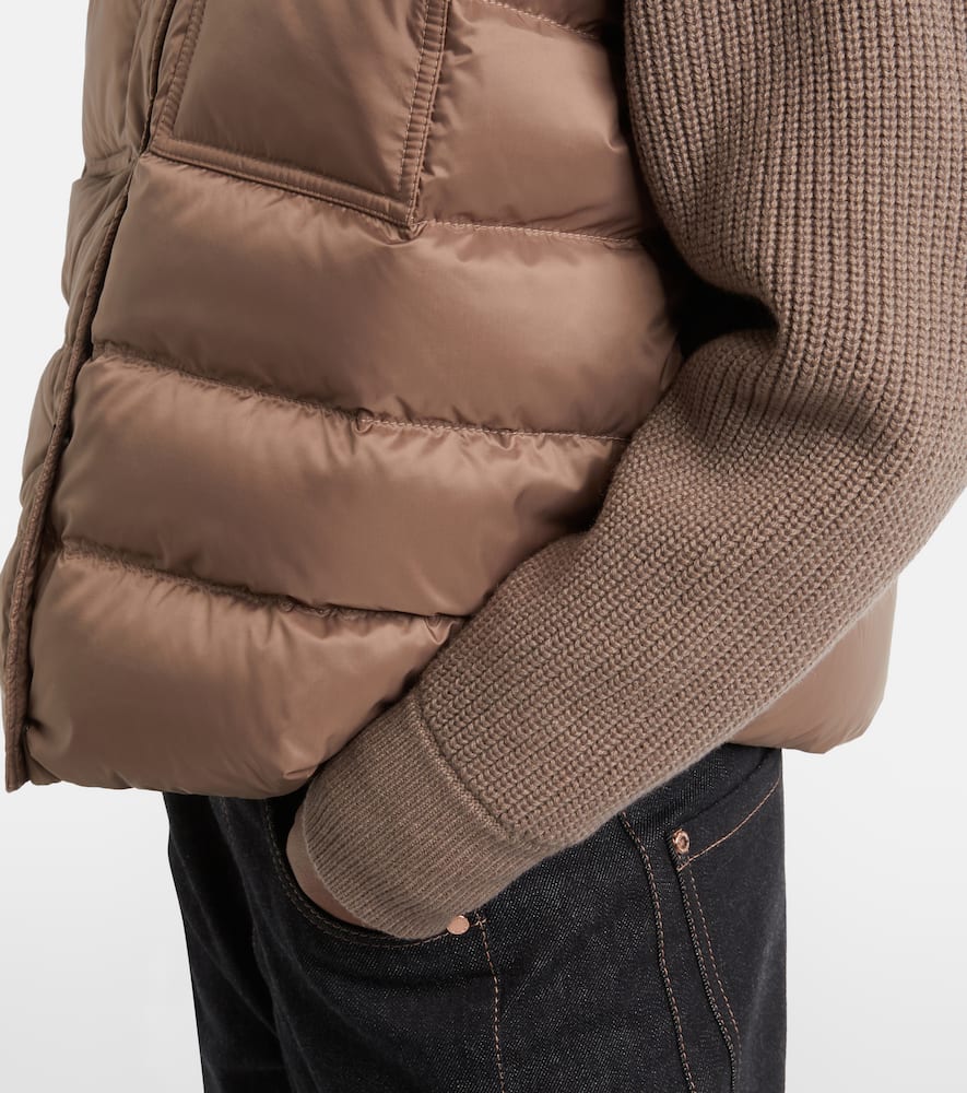 Wool, cashmere, and silk down jacket