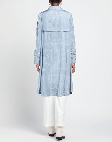 Woman Overcoat & Trench Coat Sky blue Size 10 Polyester