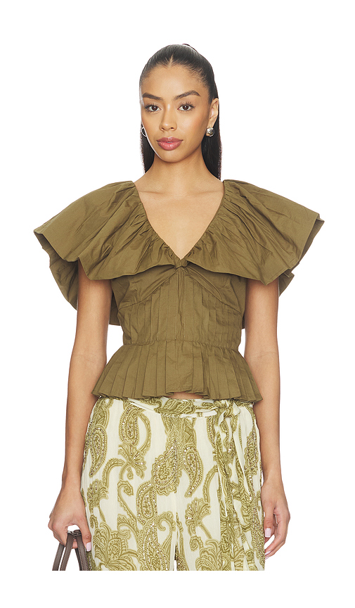 Scarlett Poppies Sagar Top in Olive. - M also in