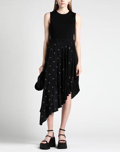 Woman Mini dress Black Size 12 Silk, Polyester, Viscose, Polyamide