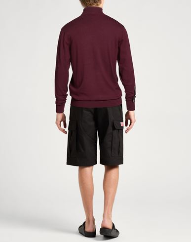 Man Turtleneck Burgundy Size XL Viscose, Nylon