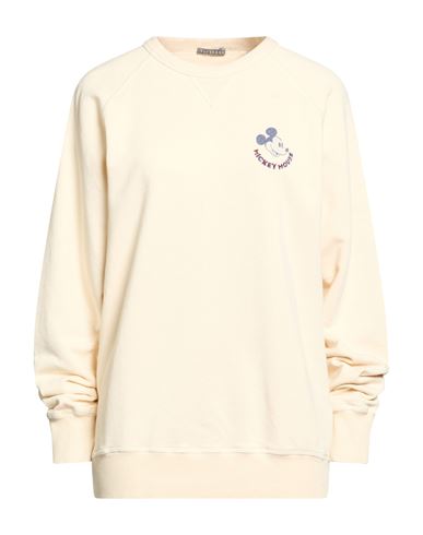 Disney Woman Sweatshirt Cream Size M Cotton
