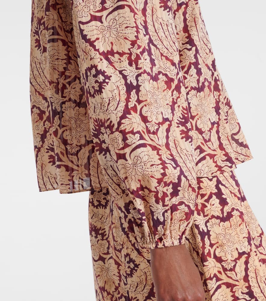 Brea printed cotton-blend blouse