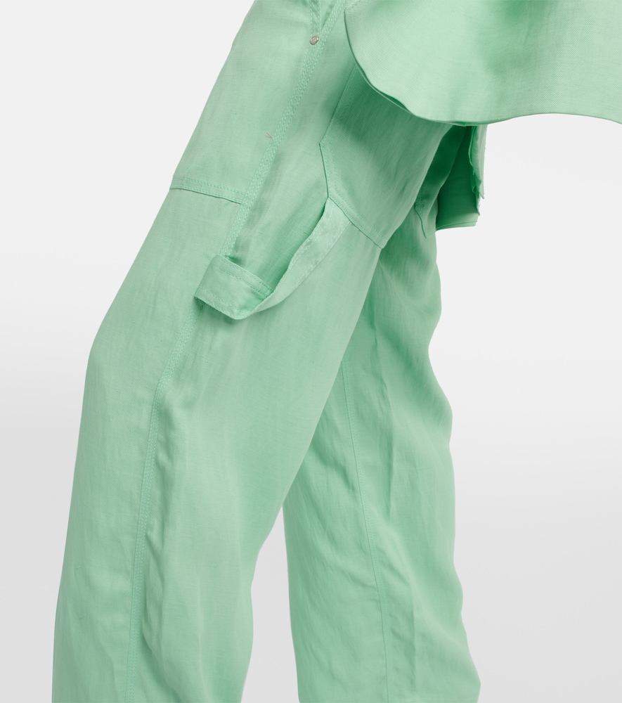 High-rise wide-leg pants