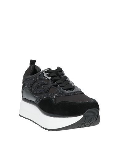 Woman Sneakers Black Size 5 Leather, Textile fibers