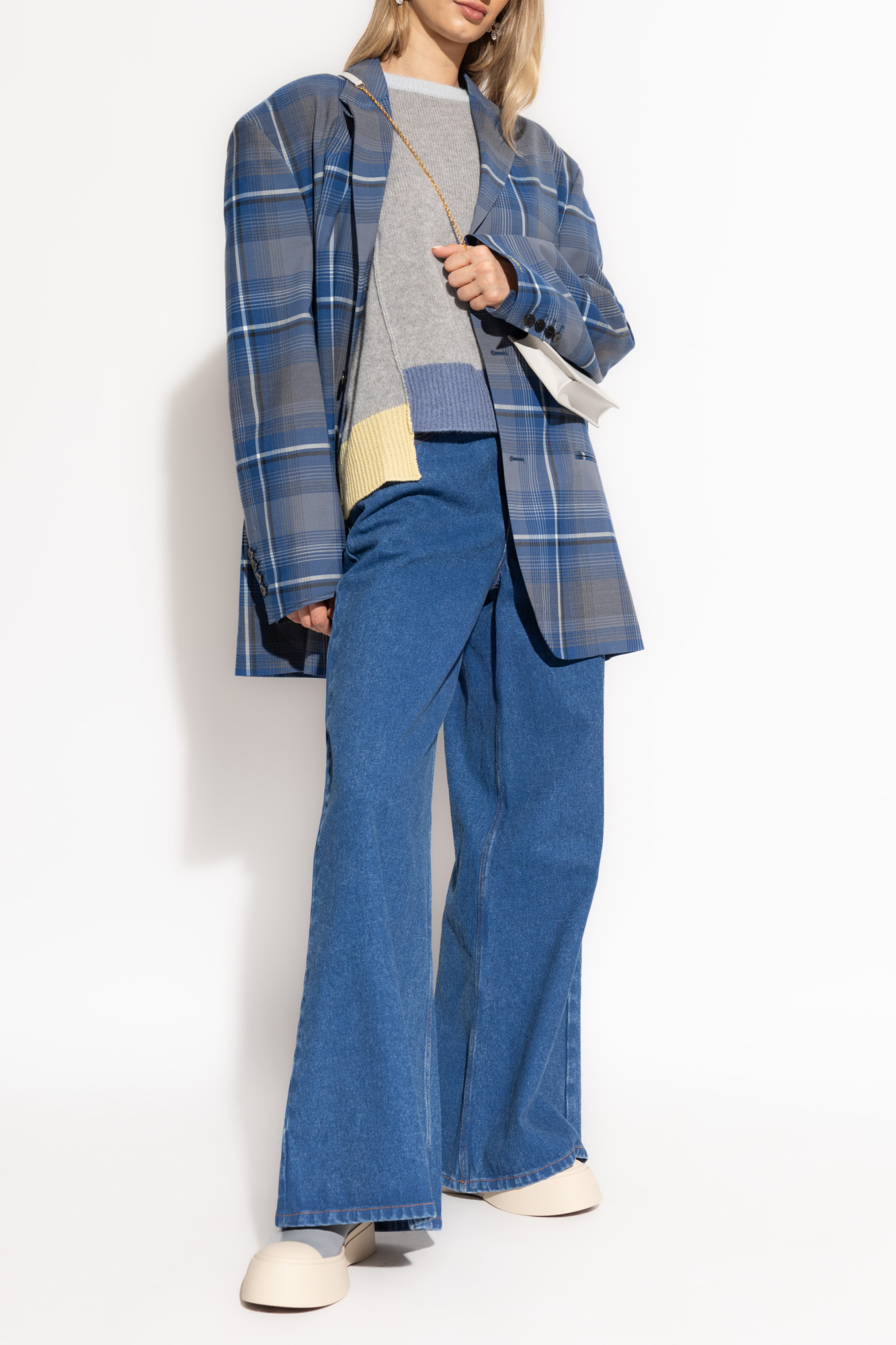 Wide-leg Jeans, Women's, Blue