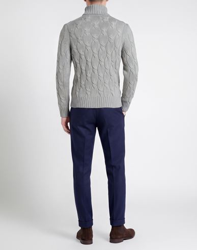Man Turtleneck Light grey Size 44 Virgin Wool, Viscose, Cashmere