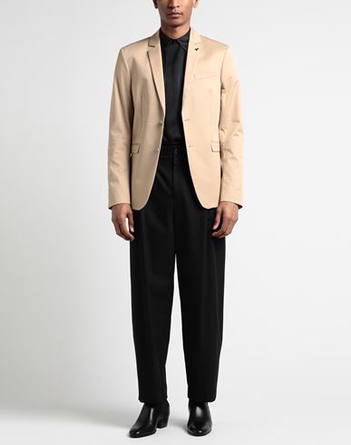 Patrizia Pepe Man Blazer Beige Size 44 Cotton, Elastane
