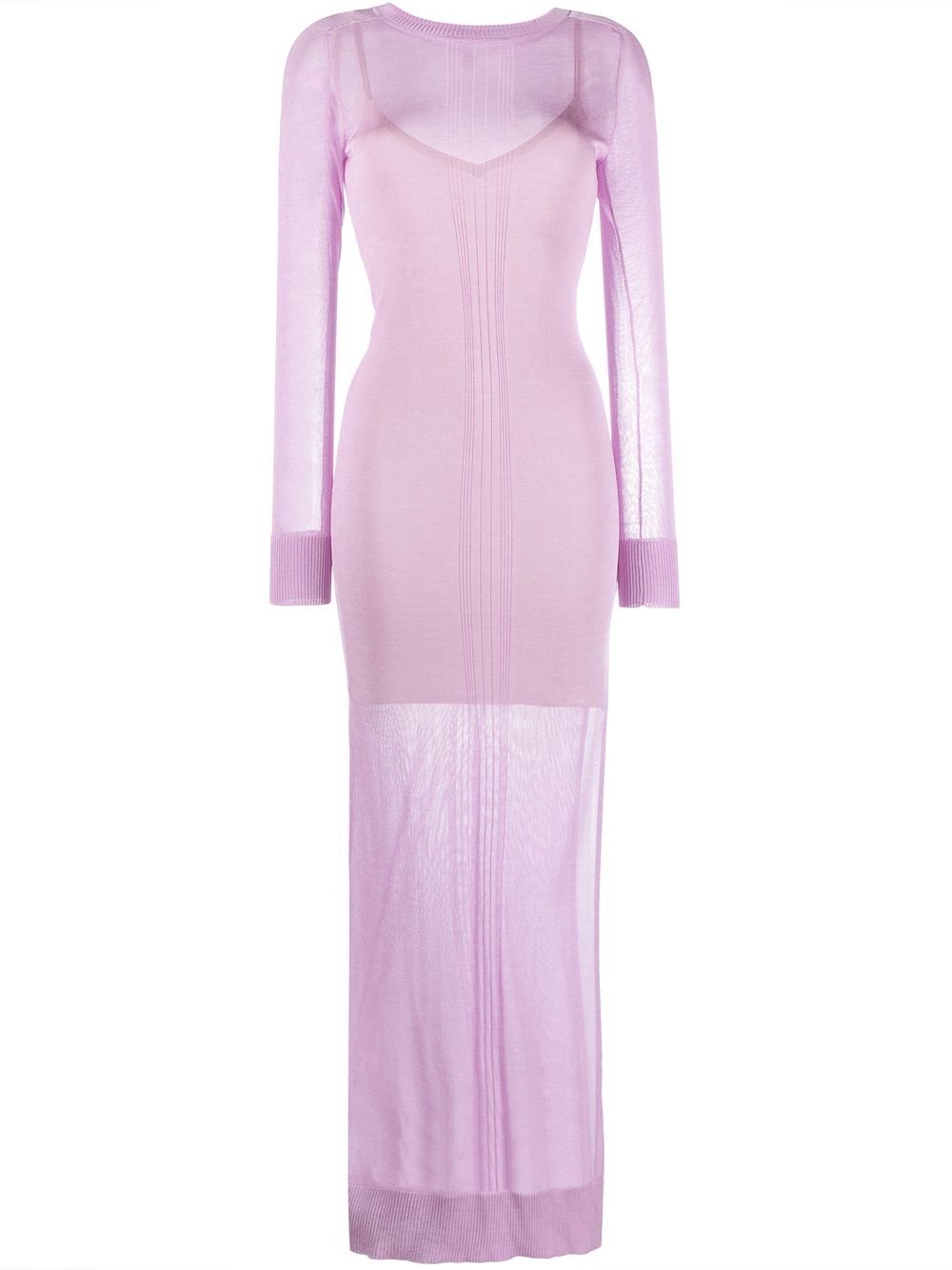 Fine-knit maxi dress - Purple