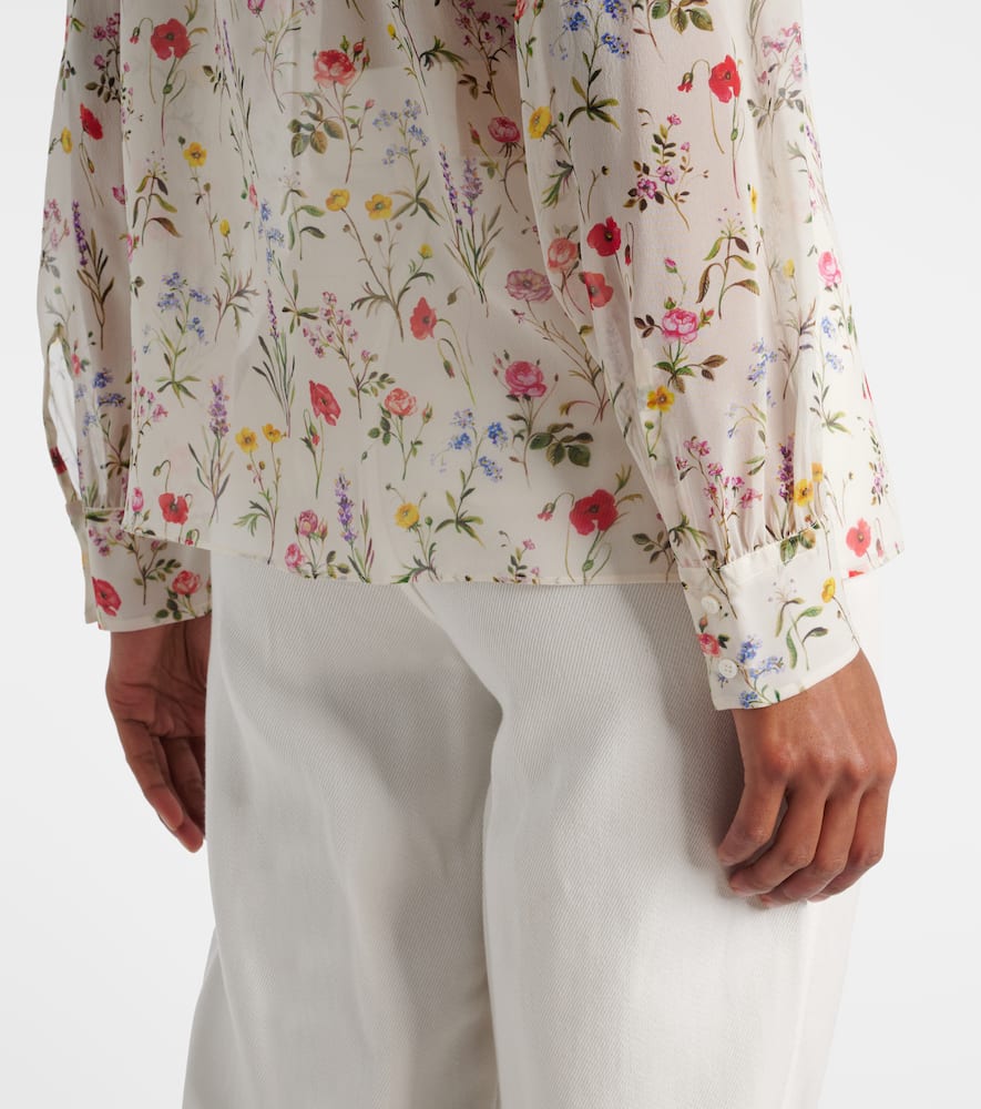 Printed silk blouse