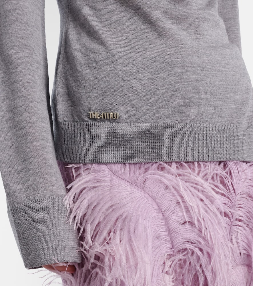 Virgin wool turtleneck sweater