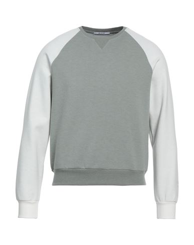 At. p.co Man Sweatshirt Sage green Size L Polyester, Viscose, Elastane