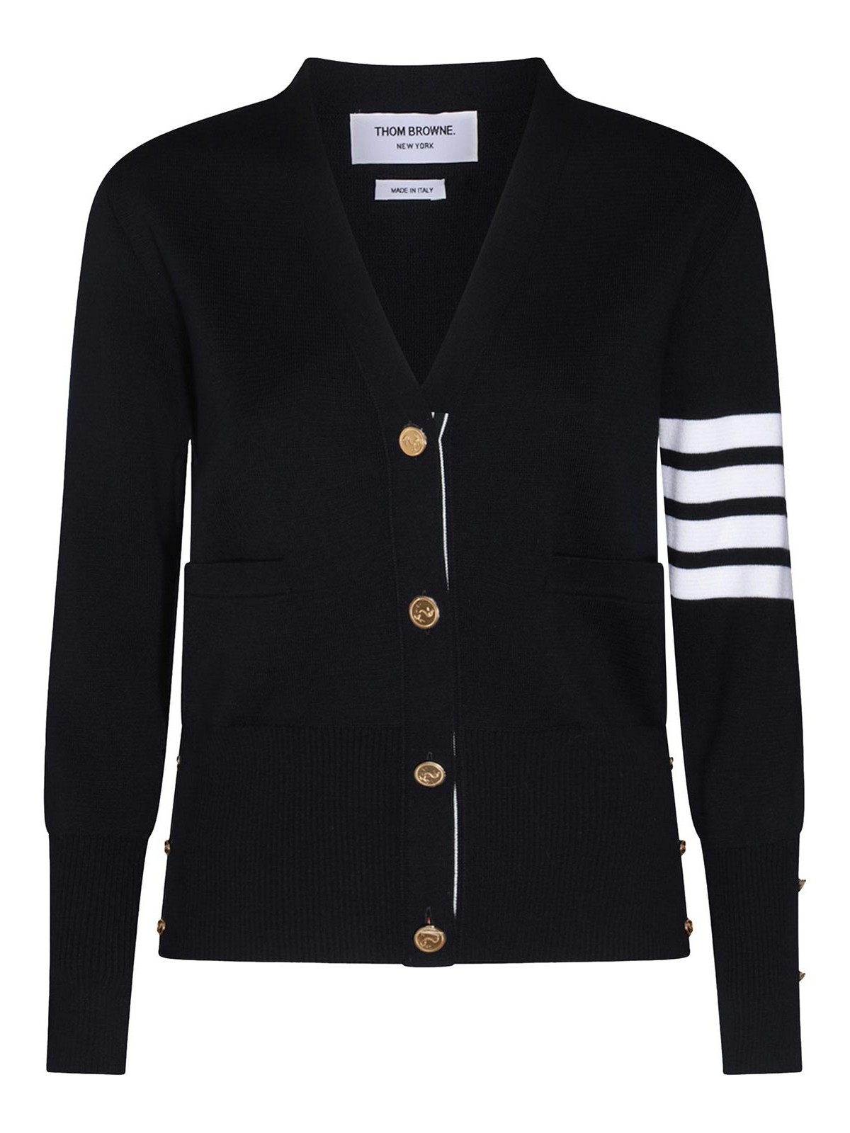 Navy Blue Wool Cardigan