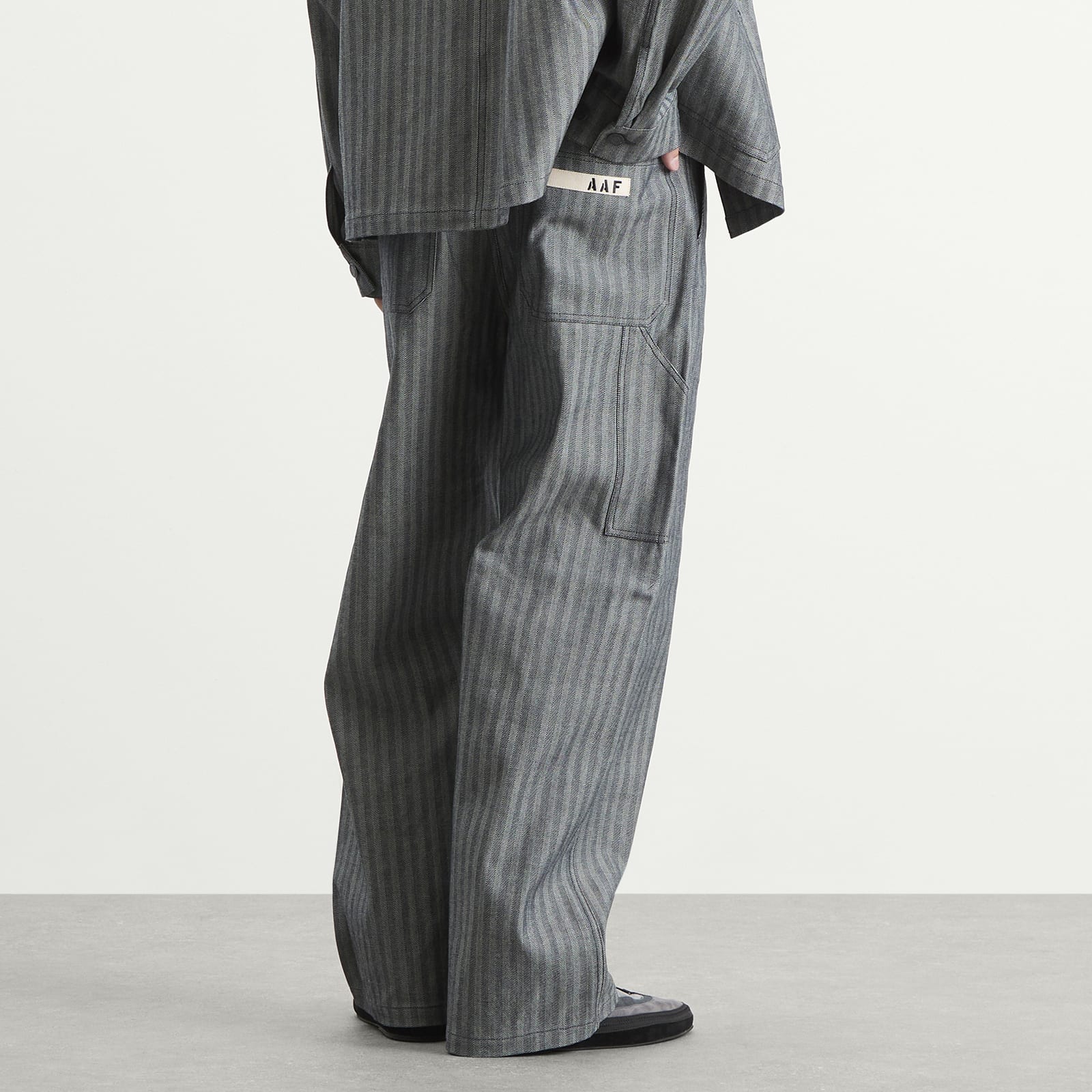 Men's Herringbone Contruction Pants Raw Denim