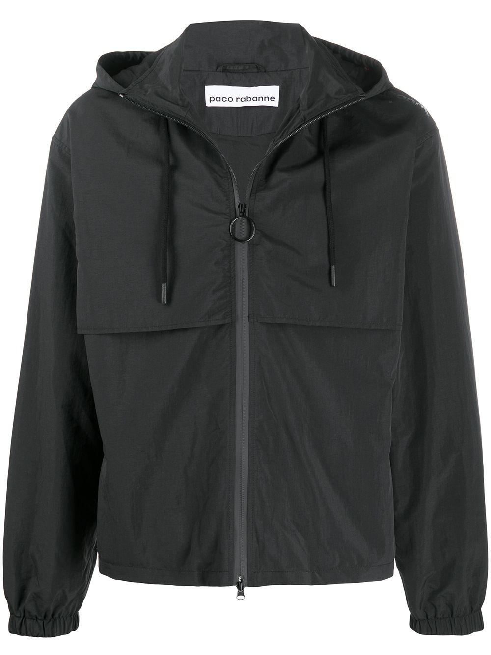 Drawstring hooded jacket - Black
