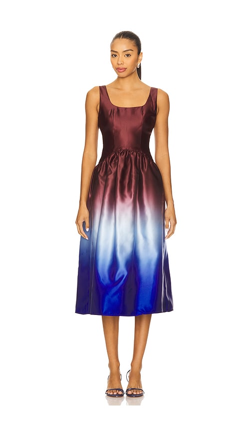 Solid & Striped The Gianna Dress in Blue,Brown. M. Also in