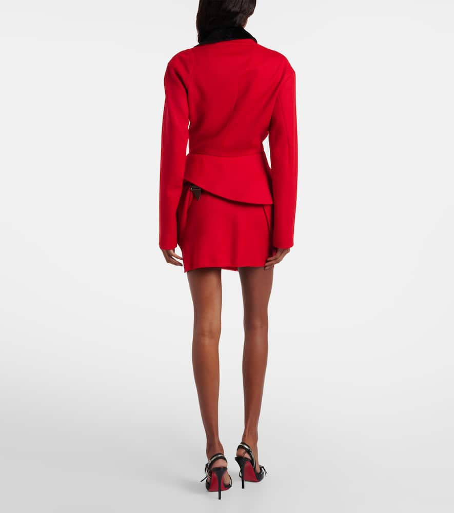 Mini Frame wool miniskirt
