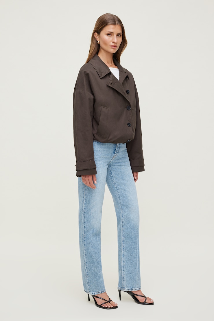 Cara Rigid High Rise Straight Leg Jeans - Blue - Women Clothing