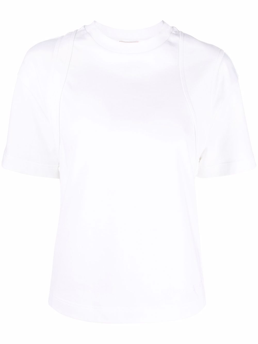 Seam-detailed cotton T-shirt - White