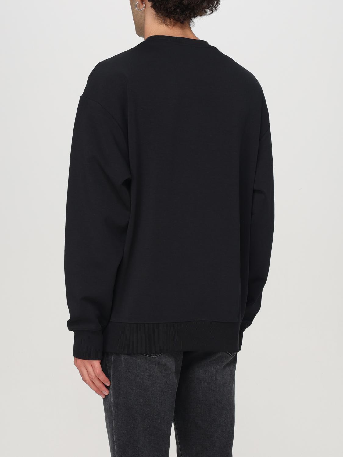 Logo-patch stretch-cotton hoodie - Black