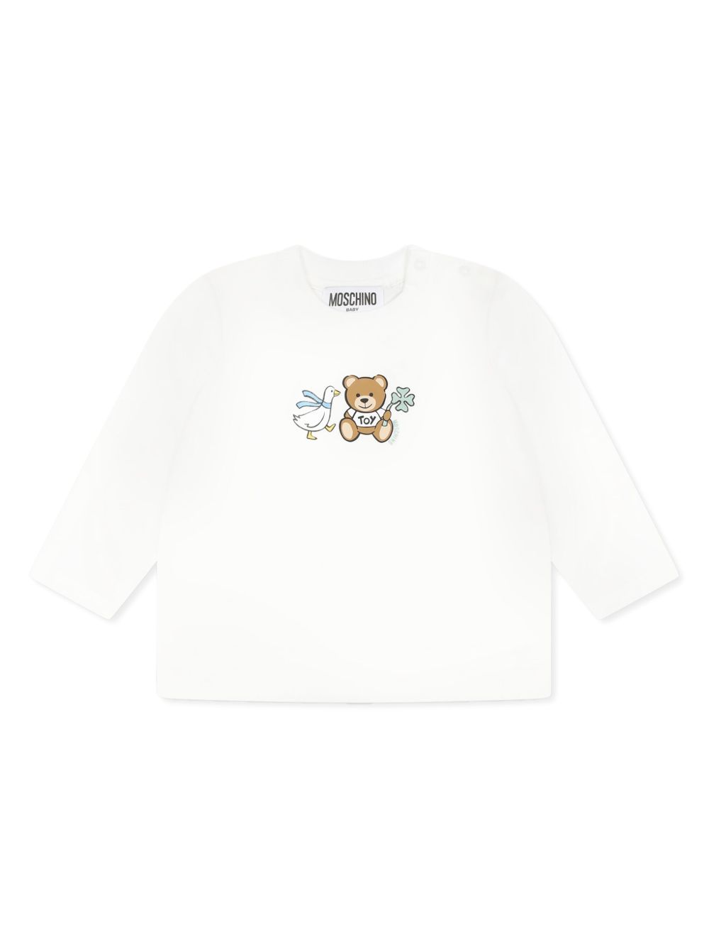 Bear-print T-shirt - White