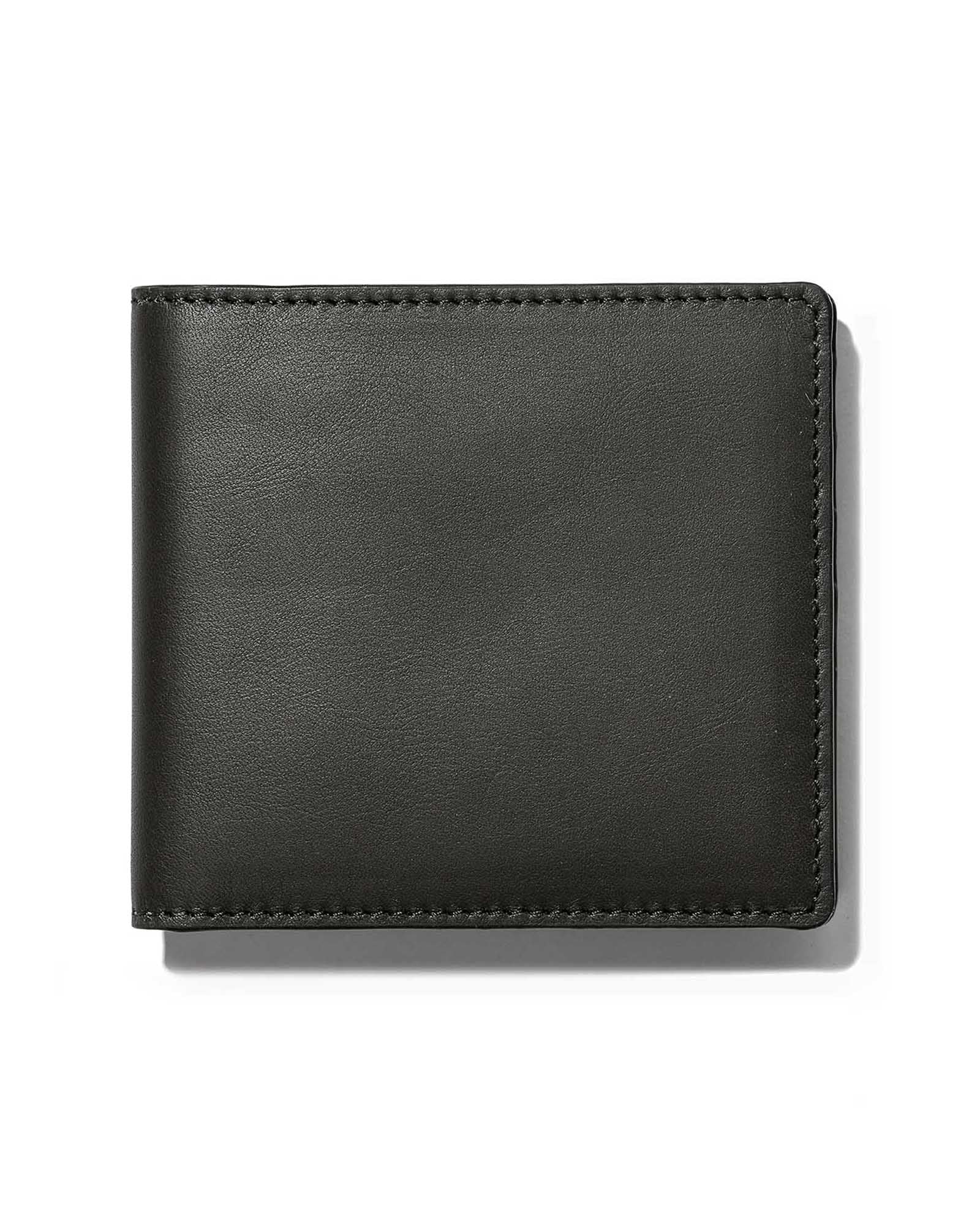 Men's Leather Minimalist Billfold Wallet in Black | by