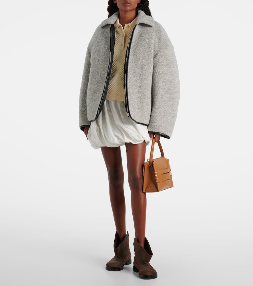 Wool and cotton-blend jacket