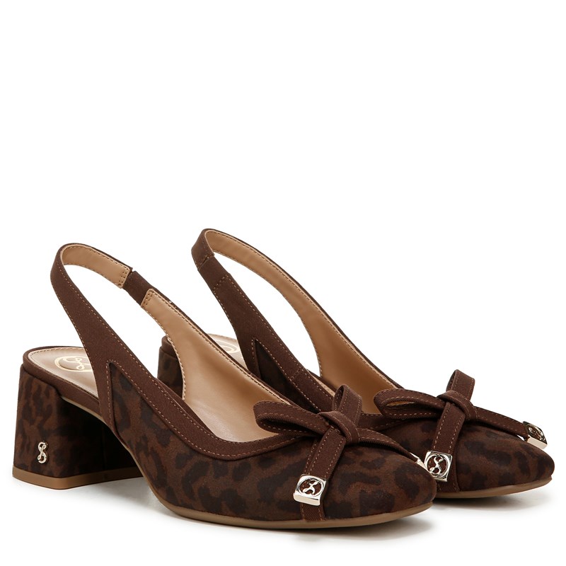 Women's Giselle Slingback Pump Shoes (Leopard Print)