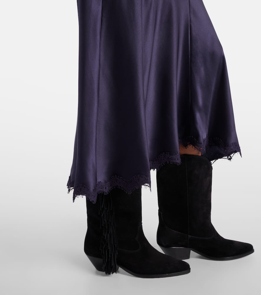Jadelia silk-blend satin midi dress