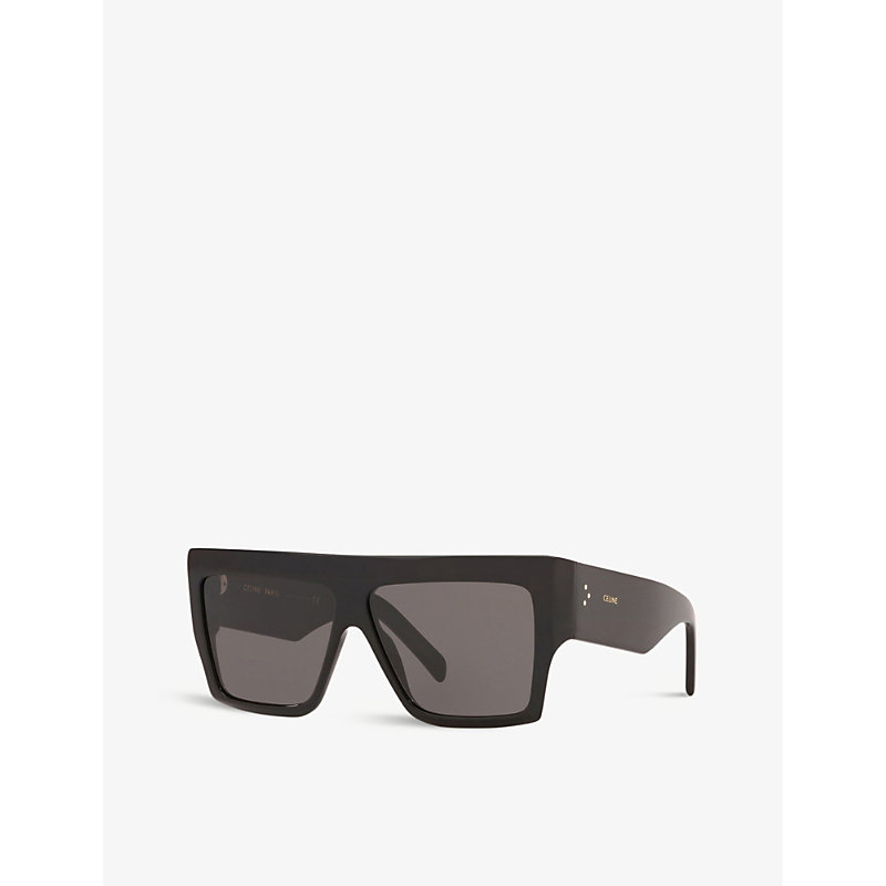 Womens Black CL40092I Acetate Square-frame Sunglasses