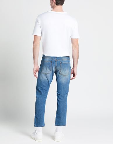Man Jeans Blue Size 42 Cotton, Elastane