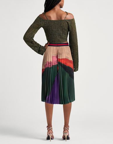 Woman Midi skirt Green Size 10 Polyester