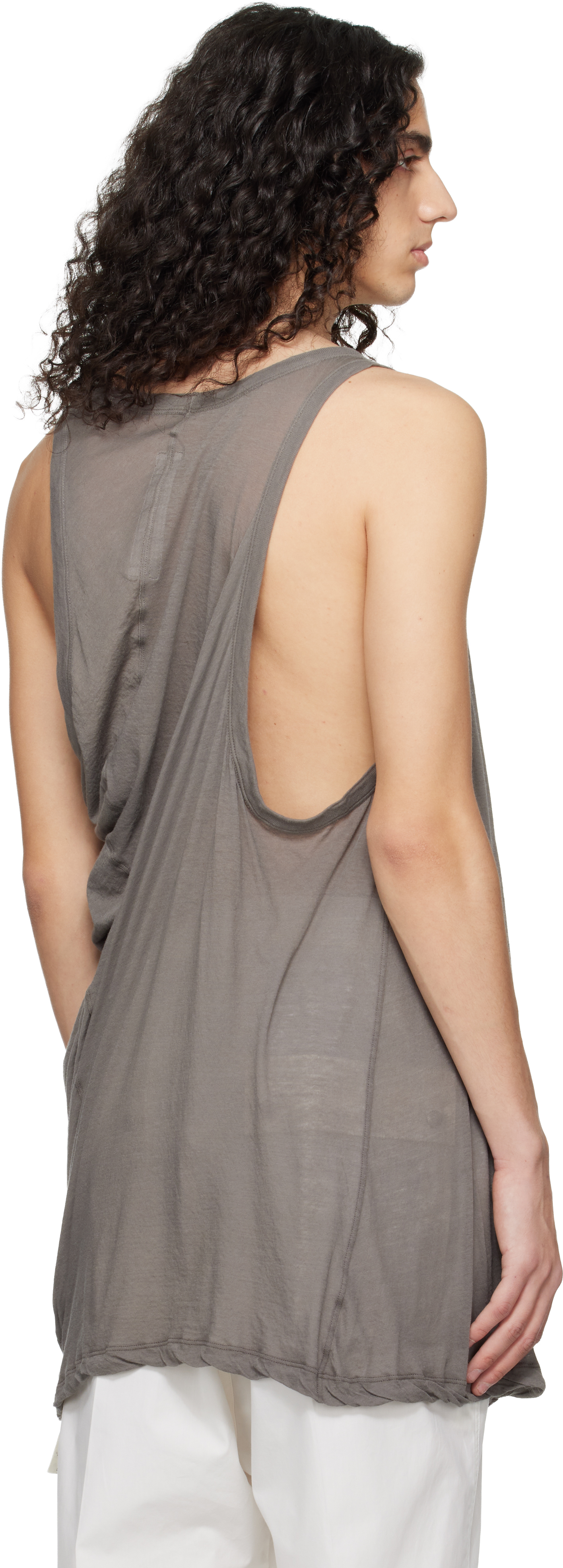 Beige Temple Pony Tank Top