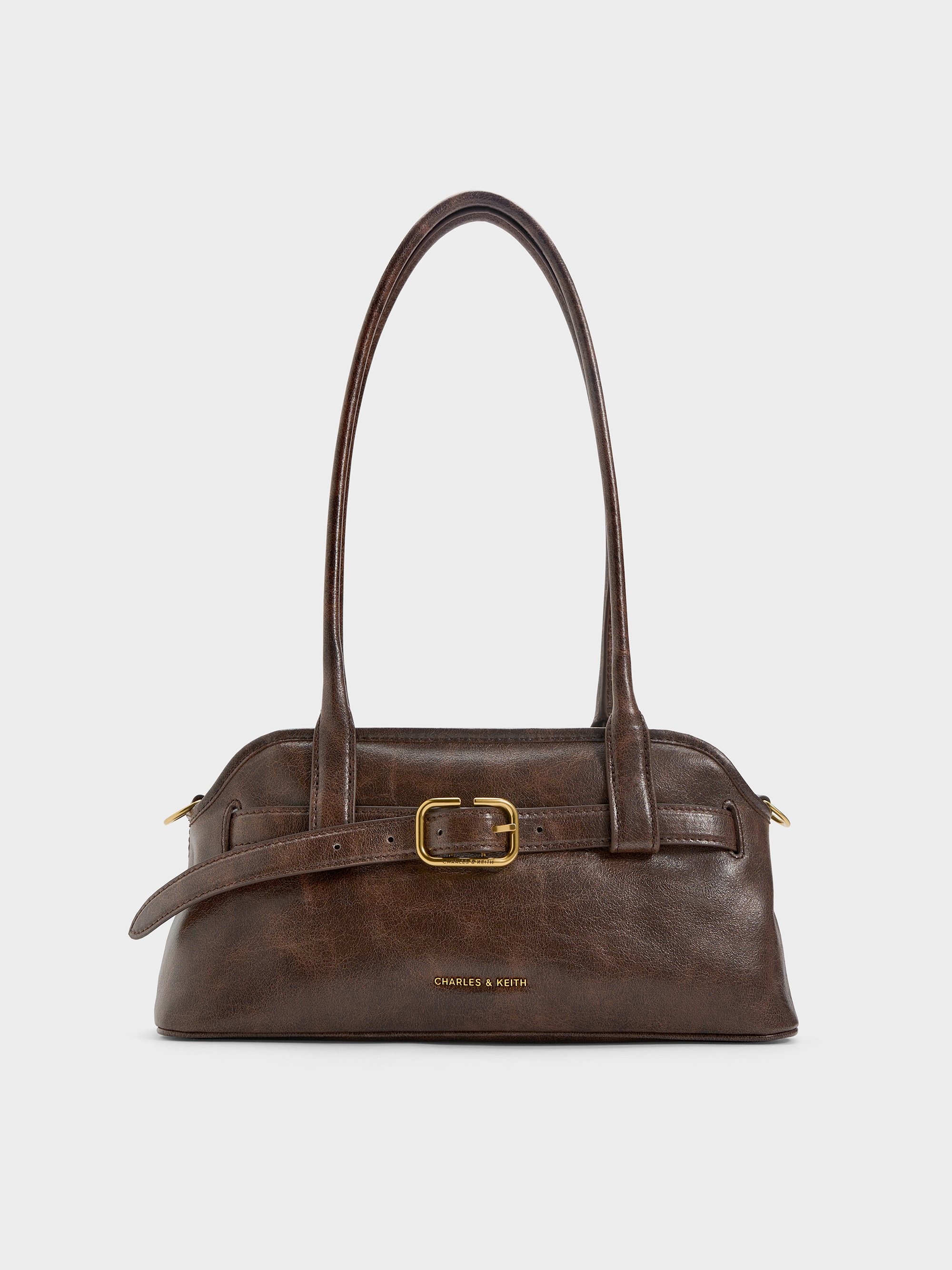 Charles & Keith - Victoria Belted Elongated Shoulder Bag