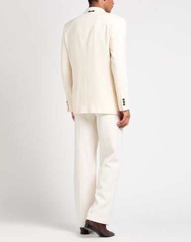 Man Blazer Ivory Size 34 Viscose, Polyester, Elastane